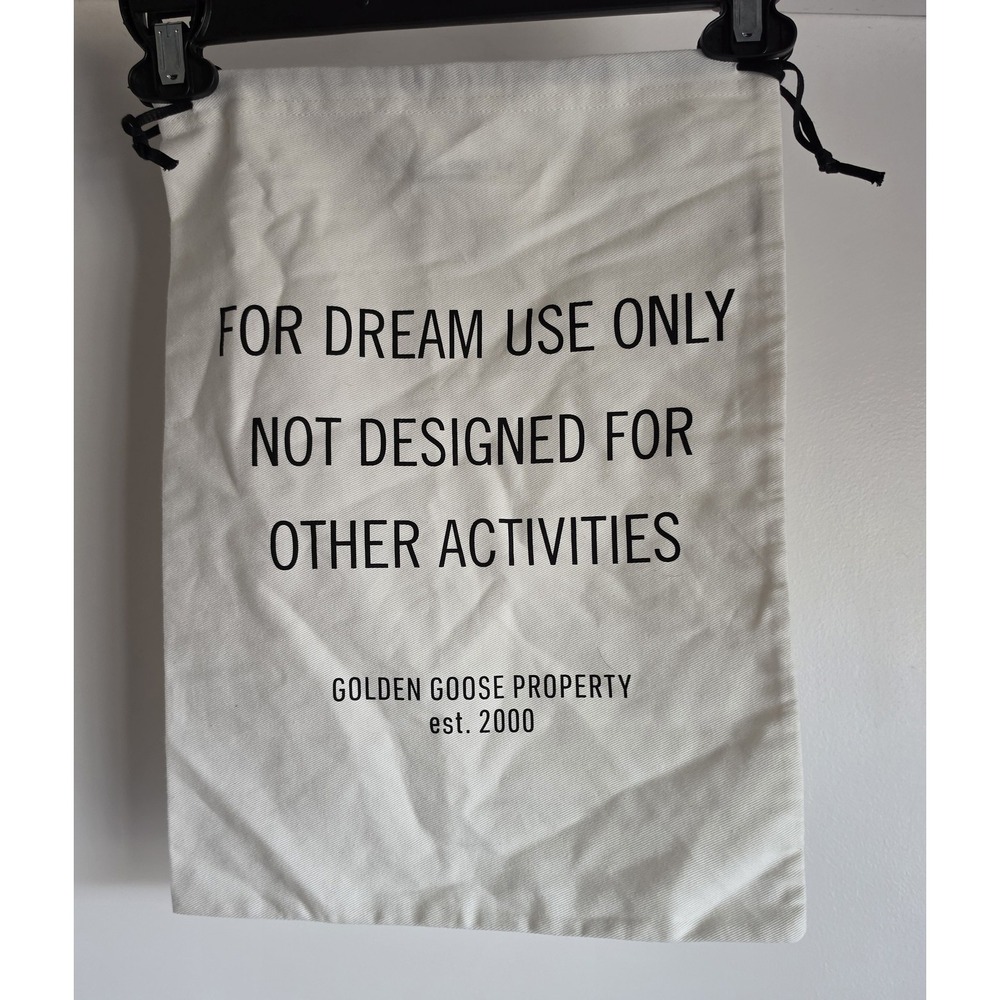 Golden Goose Dust Bag Off-White Unisex Storage Pouch Made in Italy